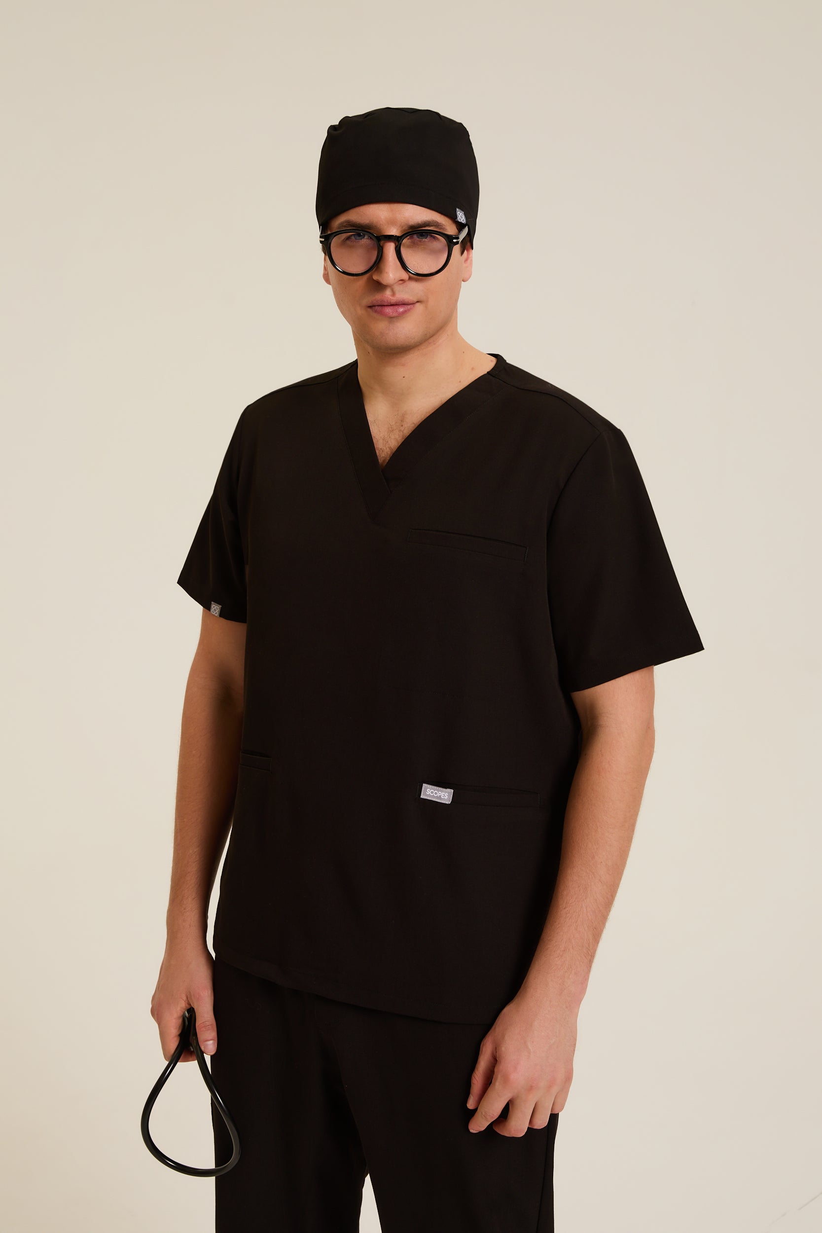 Black medical surgical cap for doctors and nurses
Black surgical scrub cap for hospital use
Black medical cap for operating room and clinical settings