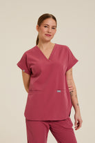 Coral top with relaxed fit
Coral short-sleeve top