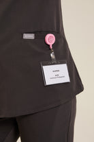 Badge Boss ID holder with SCOPES logo, sleek synthetic material, secure clasp, premium soft-touch finish for work and events