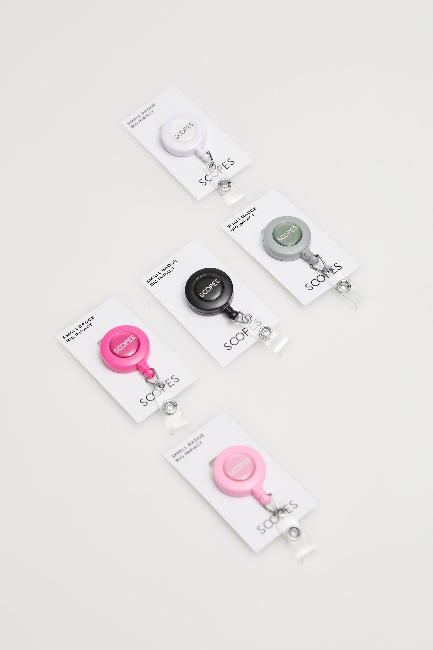 SCOPES Badge Boss ID holder with secure clasp and premium soft-touch finish